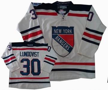 Youth New York Rangers #30 Henrik Lundqvist 2012 winter classic jerseys cream