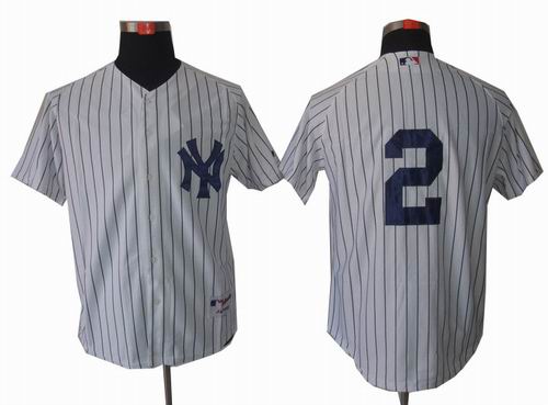 Youth New York Yankees #2 Derek Jeter  white strip jerseys