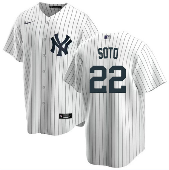 Youth New York Yankees #22 Juan Soto White Cool Base Stitched Baseball Jersey