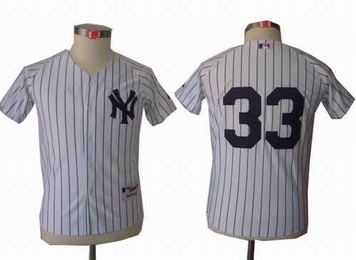 Youth New York Yankees #33 Nick Swisher white Jerseys