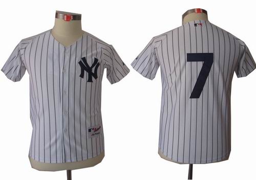 Youth New York Yankees #7 Mantle white jerseys