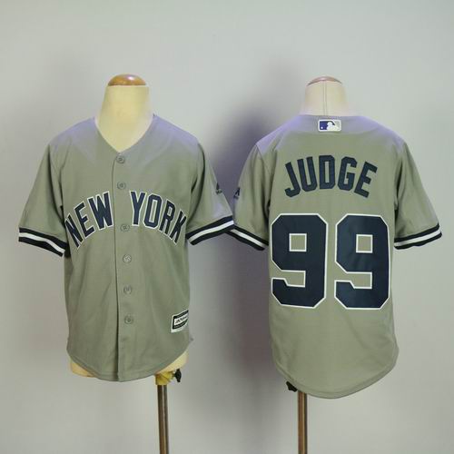 Youth New York Yankees #99 Aaron Judge Gray Jersey