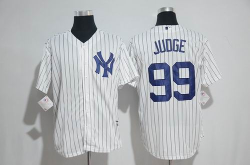 Youth New York Yankees #99 Aaron Judge white Jersey