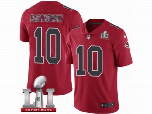 Youth Nike Atlanta Falcons #10 Steve Bartkowski Limited Red Rush Super Bowl LI 51 Jersey
