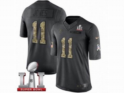 Youth Nike Atlanta Falcons #11 Julio Jones Limited Black 2016 Salute to Service Super Bowl LI 51 Jersey