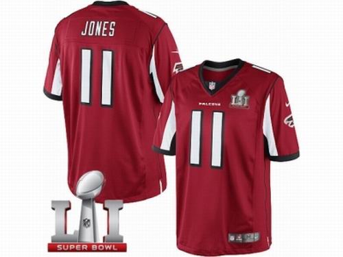 Youth Nike Atlanta Falcons #11 Julio Jones Limited Red Team Color Super Bowl LI 51 Jersey
