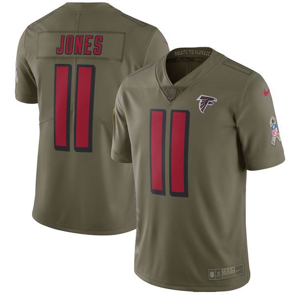 Youth Nike Atlanta Falcons #11 Julio Jones Olive Limited 2017 Salute To Service Jersey