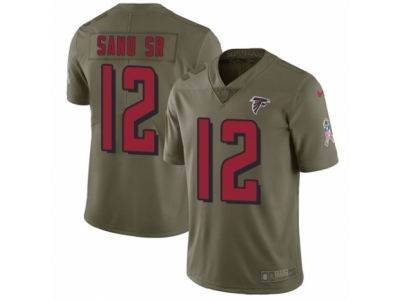 Youth Nike Atlanta Falcons #12 Mohamed Sanu Limited Olive 2017 Salute to Service NFL Jersey