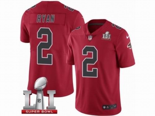 Youth Nike Atlanta Falcons #2 Matt Ryan Limited Red Rush Super Bowl LI 51 Jersey