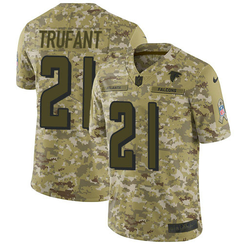 Youth Nike Atlanta Falcons #21 Desmond Trufant Camo Stitched NFL Limited 2018 Salute to Service Jersey