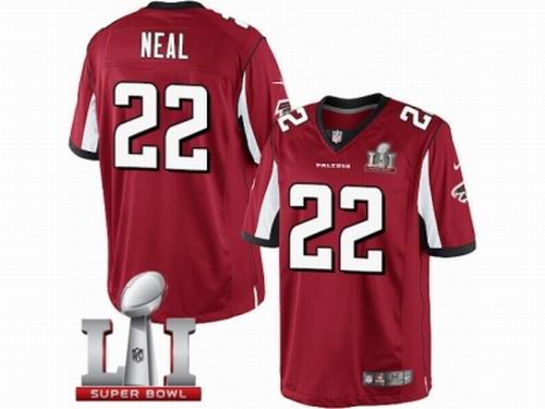 Youth Nike Atlanta Falcons #22 Keanu Neal Limited Red Team Color Super Bowl LI 51 Jersey