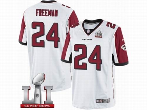 Youth Nike Atlanta Falcons #24 Devonta Freeman Limited White Super Bowl LI 51 Jersey
