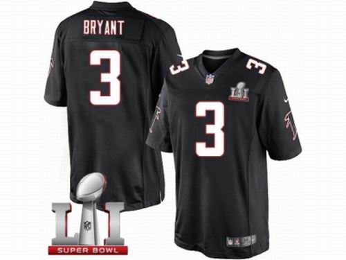Youth Nike Atlanta Falcons #3 Matt Bryant Limited Black Alternate Super Bowl LI 51 Jersey