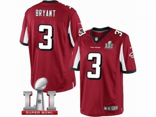 Youth Nike Atlanta Falcons #3 Matt Bryant Limited Red Team Color Super Bowl LI 51 Jersey