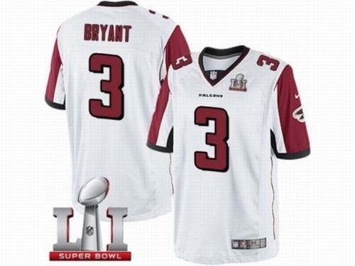 Youth Nike Atlanta Falcons #3 Matt Bryant Limited White Super Bowl LI 51 Jersey