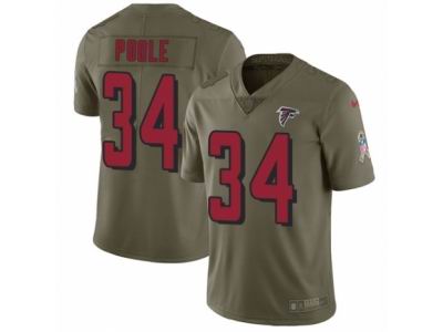 Youth Nike Atlanta Falcons #34 Brian Poole Limited Olive 2017 Salute to Service NFL Jersey