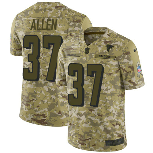 Youth Nike Atlanta Falcons #37 Ricardo Allen Camo Stitched NFL Limited 2018 Salute to Service Jersey