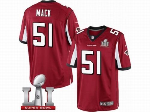 Youth Nike Atlanta Falcons #51 lex Mack Limited Red Team Color Super Bowl LI 51 Jersey