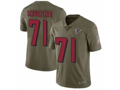 Youth Nike Atlanta Falcons #71 Wes Schweitzer Limited Olive 2017 Salute to Service NFL Jersey