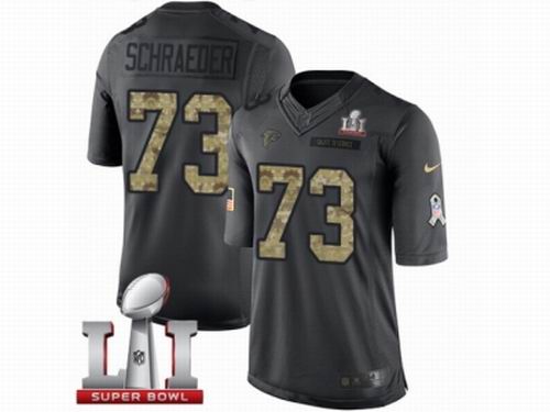 Youth Nike Atlanta Falcons #73 Ryan Schraeder Limited Black 2016 Salute to Service Super Bowl LI 51 Jersey