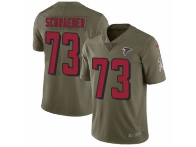 Youth Nike Atlanta Falcons #73 Ryan Schraeder Limited Olive 2017 Salute to Service NFL Jersey