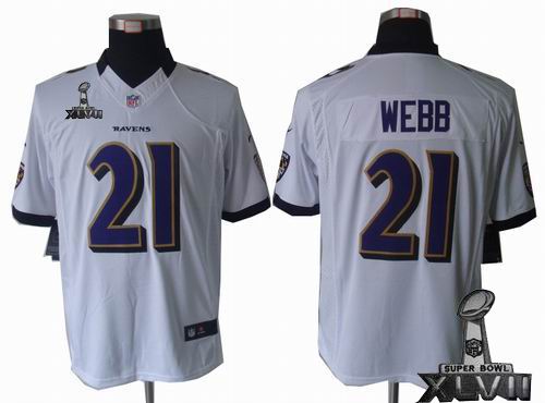 Youth Nike Baltimore Ravens #21 Lardarius Webb white limited 2013 Super Bowl XLVII Jersey