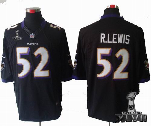 Youth Nike Baltimore Ravens #52 Ray Lewis black Limited 2013 Super Bowl XLVII Jersey