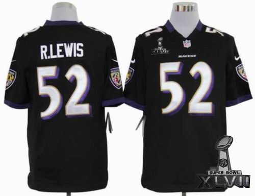 Youth Nike Baltimore Ravens #52 Ray Lewis black game 2013 Super Bowl XLVII Jersey