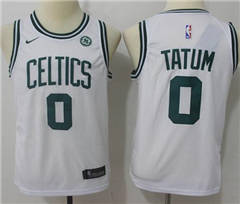 Youth Nike Boston Celtics #0 Jayson Tatum White NBA Swingman Jersey