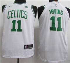 Youth Nike Boston Celtics #11 Kyrie Irving White NBA Swingman Jersey