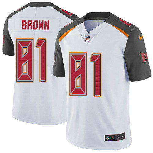 Youth Nike Buccaneers #81 Antonio Brown White Youth Stitched NFL Vapor Untouchable Limited Jersey