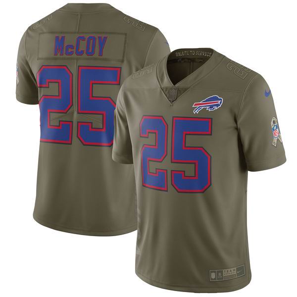 Youth Nike Buffalo Bills #25 LeSean McCoy Olive NFL Limited 2017 Salute To Service Jersey