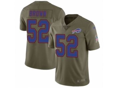 Youth Nike Buffalo Bills #52 Preston Brown Limited Olive 2017 Salute to Service NFL Jersey