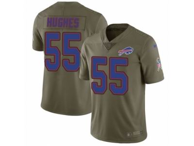 Youth Nike Buffalo Bills #55 Jerry Hughes Limited Olive 2017 Salute to Service NFL Jersey