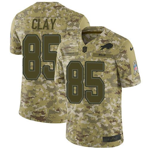 Youth Nike Buffalo Bills #85 Charles Clay Camo Stitched NFL Limited 2018 Salute to Service Jersey