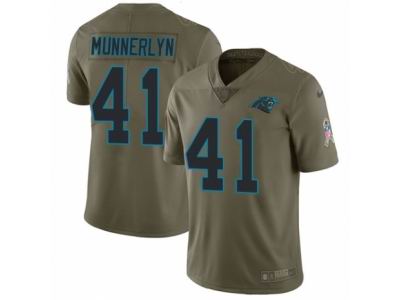 Youth Nike Carolina Panthers #41 Captain Munnerlyn Limited Olive 2017 Salute to Service NFL Jersey