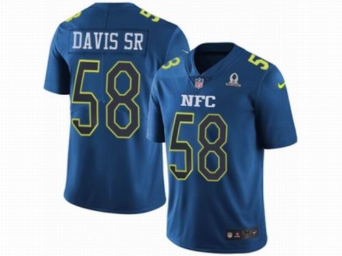 Youth Nike Carolina Panthers #58 Thomas Davis Limited Blue 2017 Pro Bowl NFL Jersey