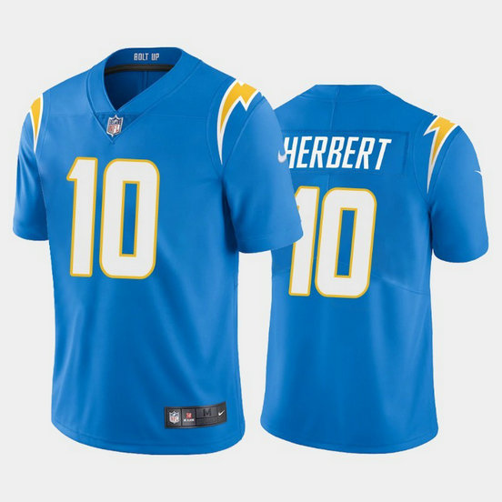Youth Nike Chargers 10 Justin Herbert Light Blue Youth 2020 NFL Draft First Round Pick Vapor Untouchable Limited Jersey