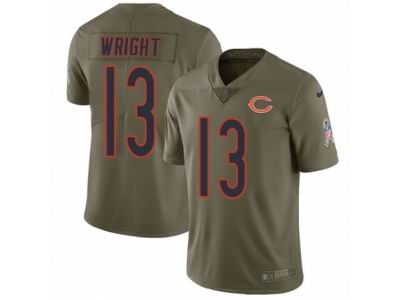 Youth Nike Chicago Bears #13 Kendall Wright Limited Olive 2017 Salute to Service NFL Jersey