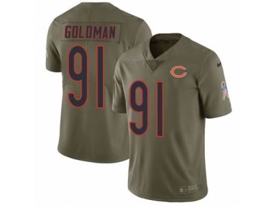 Youth Nike Chicago Bears #91 Eddie Goldman Limited Olive 2017 Salute to Service NFL Jersey