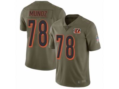 Youth Nike Cincinnati Bengals #78 Anthony Munoz Limited Olive 2017 Salute to Service NFL Jersey