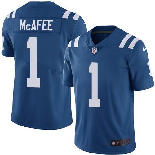Youth Nike Colts #1 Pat McAfee Royal Blue Team Color  Vapor Untouchable Limited Jersey