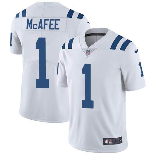 Youth Nike Colts #1 Pat McAfee White  Vapor Untouchable Limited Jersey