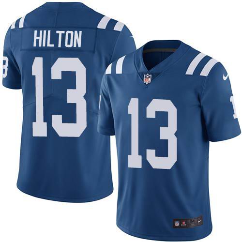 Youth Nike Colts #13 T.Y. Hilton Royal Blue Team Color  Vapor Untouchable Limited Jersey