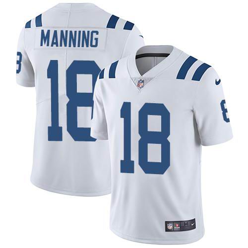 Youth Nike Colts #18 Peyton Manning White  Vapor Untouchable Limited Jersey