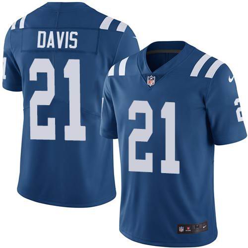 Youth Nike Colts #21 Vontae Davis Royal Blue Team Color  Vapor Untouchable Limited Jersey