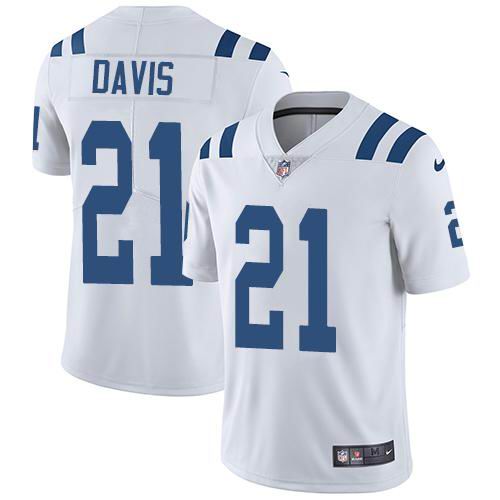Youth Nike Colts #21 Vontae Davis White  Vapor Untouchable Limited Jersey
