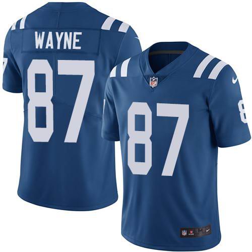 Youth Nike Colts #87 Reggie Wayne Royal Blue Team Color  Vapor Untouchable Limited Jersey