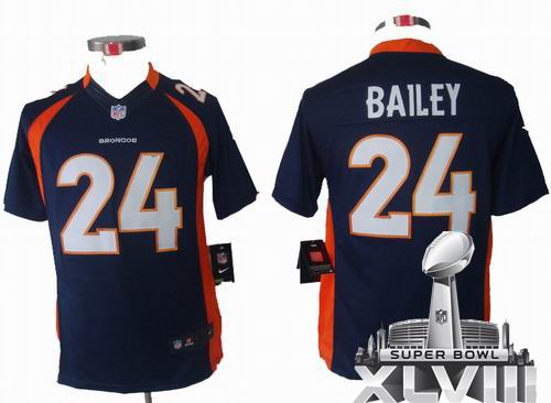 Youth Nike Denver Broncos #24 Champ Bailey blue limited 2014 Super bowl XLVIII(GYM) Jersey