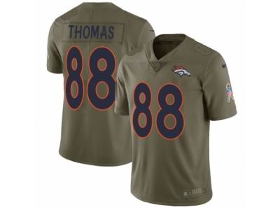 Youth Nike Denver Broncos #88 Demaryius Thomas Limited Olive 2017 Salute to Service NFL Jersey